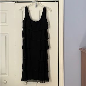 Black layered cocktail dress size 6